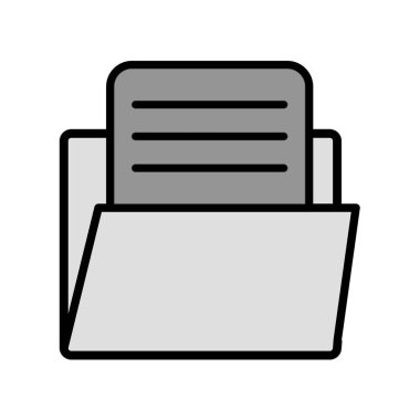 Dosya. Web simgesi basit illüstrasyon 