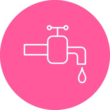 Su musluğu ikonu vektör illüstrasyonu