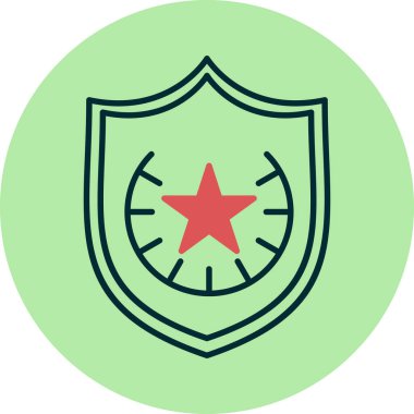 Polis Rozeti simgesi, vektör illüstrasyon tasarımı