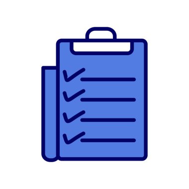 Kontrol listesi. Web simgesi vektör illüstrasyonu 