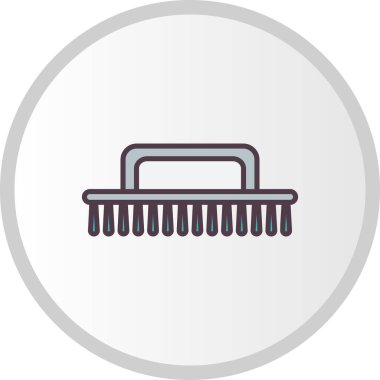 Temizlik fırça simge vektör çizim