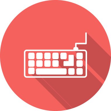 Klavye vektörü ince çizgi simgesi 