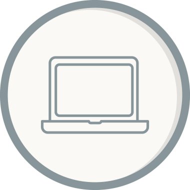 Dizüstü bilgisayar simgesi vektör çizimi