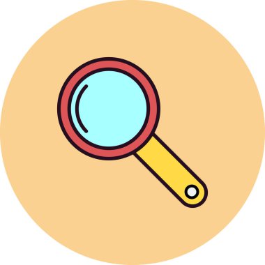 Arama sembolü, büyütme cam çizgi simgesi tasarımı, vektör illüstrasyonu 