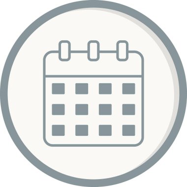 Takvim simgesi, vektör çizimi 