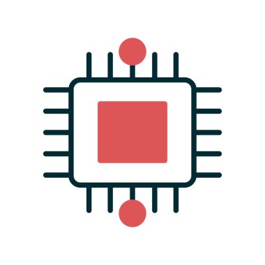 işlemci vektör simgesi, modern basit tasarım, işlemci çipi