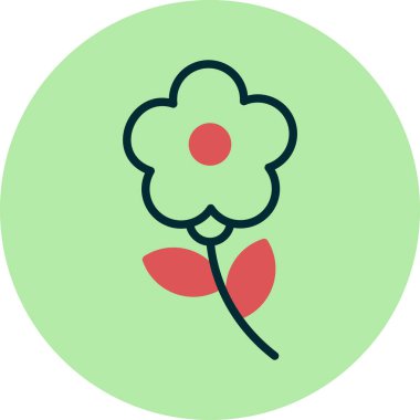 çiçek simgesi vektör illüstrasyonu