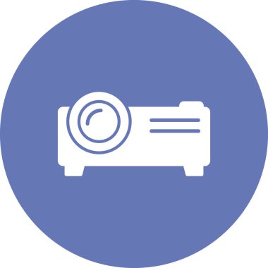 Projektör. Web simgesi basit illüstrasyon