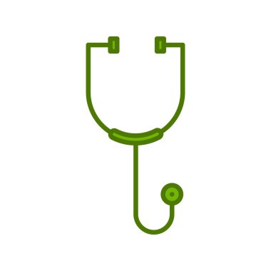 stetoskop ikonu vektör illüstrasyonu