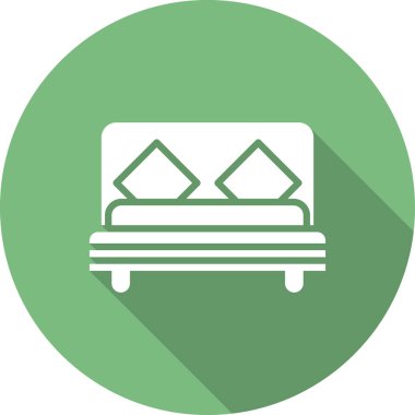 Yatak simgesinin vektör illüstrasyonu 