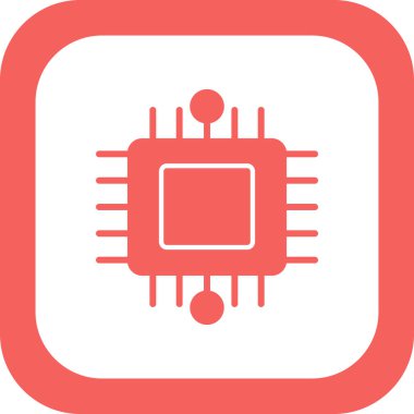 işlemci vektör simgesi, modern basit tasarım, işlemci çipi