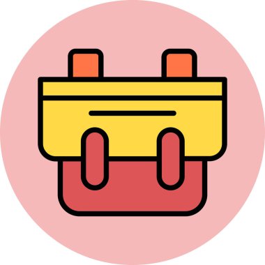 çanta simgesi vektör illüstrasyonu