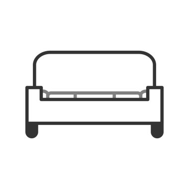 Koltuk simgesi, vektör illüstrasyonu