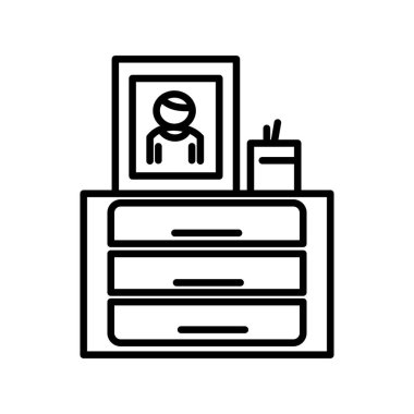 Web ve mobil için vektör simgesi. Çekmecelerin Düz Çizimi