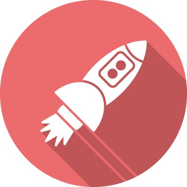 Roket ikonu. Basit tasarım