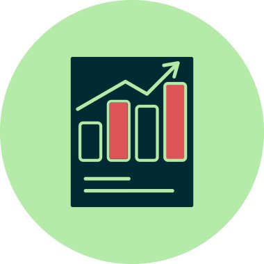 Satış raporu ikonu vektör illüstrasyonu