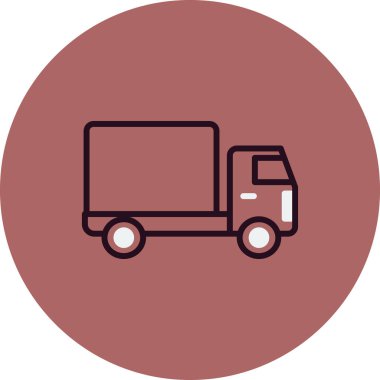 dağıtım kamyonu ikonu vektör çizimi