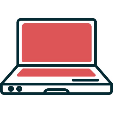 Dizüstü bilgisayar simgesi vektör çizimi