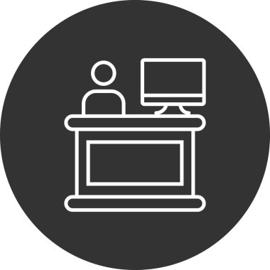 resepsiyon ikonu vektör illüstrasyonu