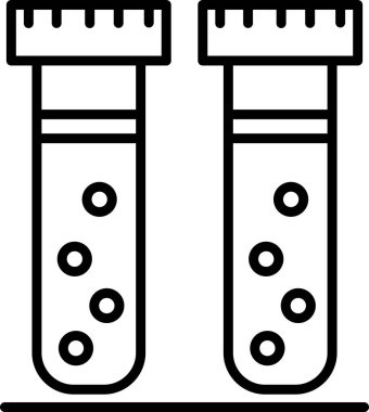 test tüpleri vektör düz renk simgesi 