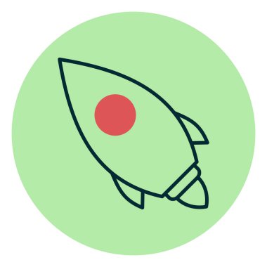 Roket ikonu. Basit tasarım