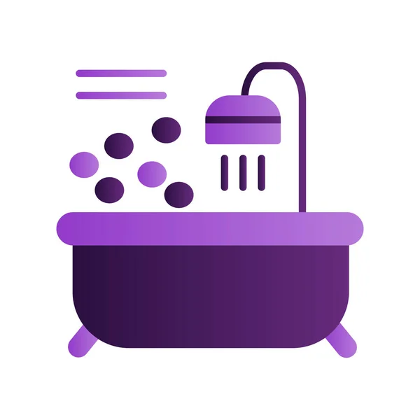 Bathtub Web Icon Simple Design — Stock Vector