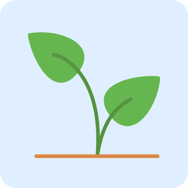 Ikona Rośliny Liście Wektor Ilustracja — Wektor stockowy