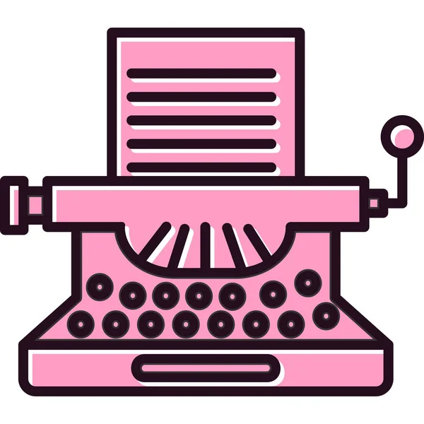 Schreibmaschine Web Icon Vektor Illustration — Stockvektor