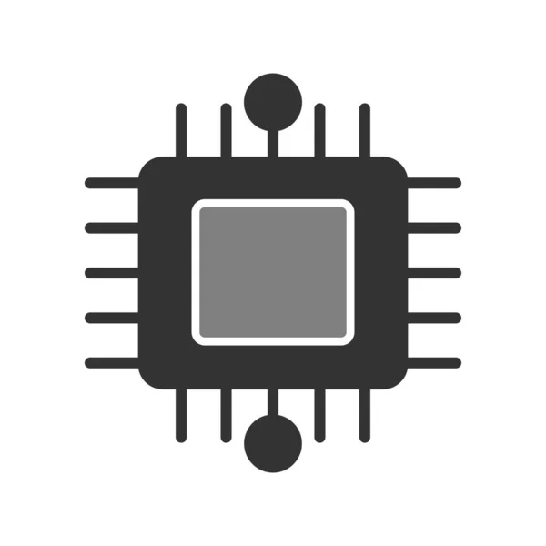 Prozessorvektorsymbol Modernes Einfaches Design Cpu Chip — Stockvektor