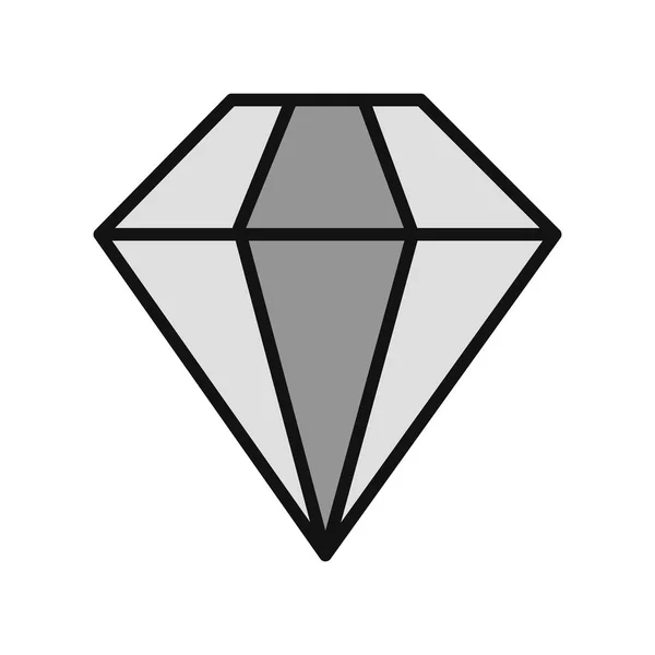 Vektorová Ilustrace Ikony Diamantu — Stockový vektor