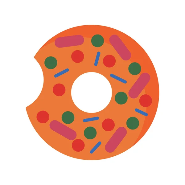 Donut Icon Flat Vector Illustration — Stock Vector