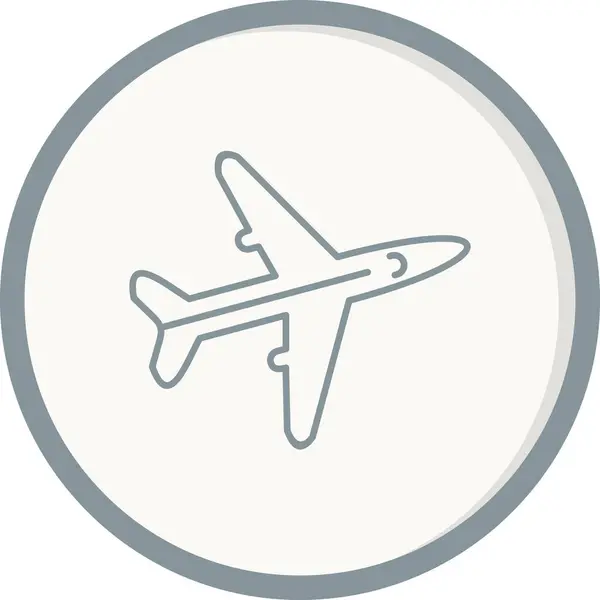 Aeroplane Icon Vector Illustration — Stock Vector