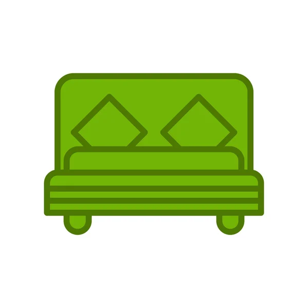 Vector Illustration Bed Icon — Stock Vector