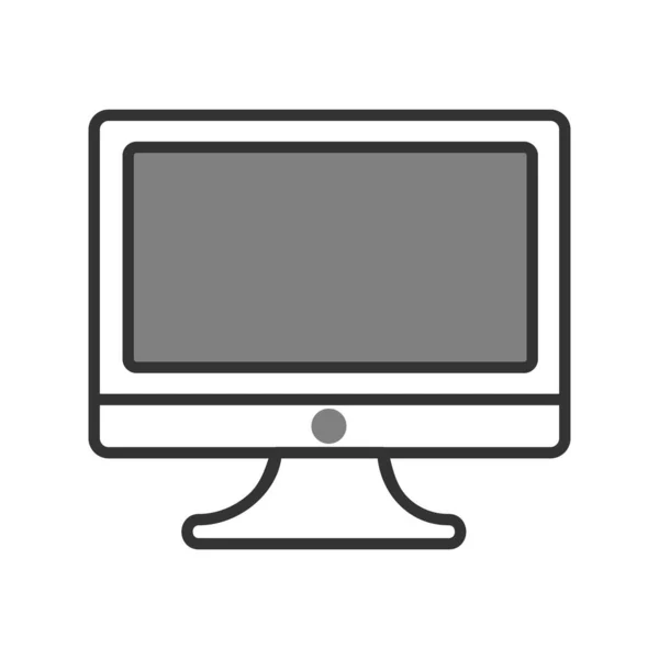 Monitor Scherm Eenvoudige Illustratie — Stockvector