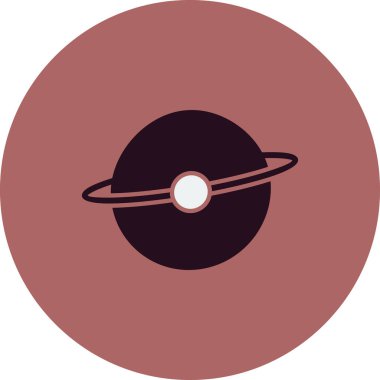 Gezegen simgesinin vektör çizimi, uzay sembolü