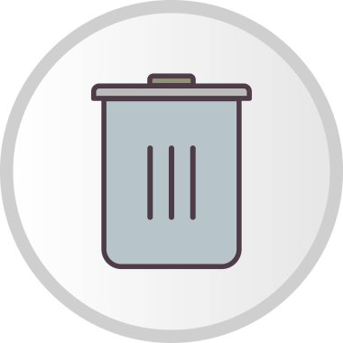 Çöp kutusu simgesi. özet çizimi  