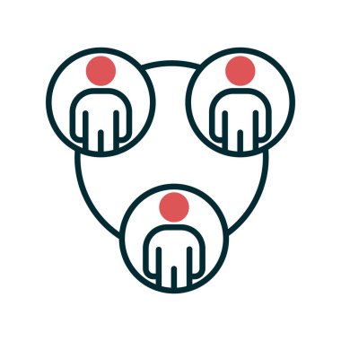 Ekip çalışması simge vektör çizim