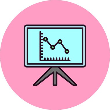 sunum simgesi vektör illüstrasyonu