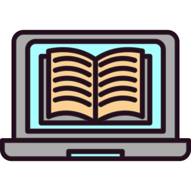 çevrimiçi öğrenme simgesi vektör illüstrasyonu