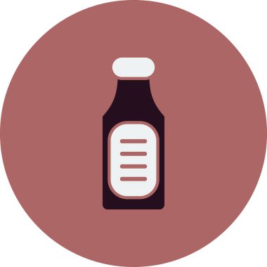 süt şişesi simgesi, vektör illüstrasyonu