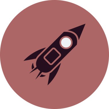 Roket ikonu. Basit tasarım