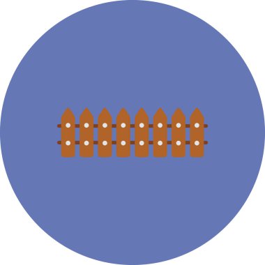 çit simgesi, vektör çizimi