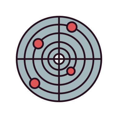 radar simgesi vektör illüstrasyonu