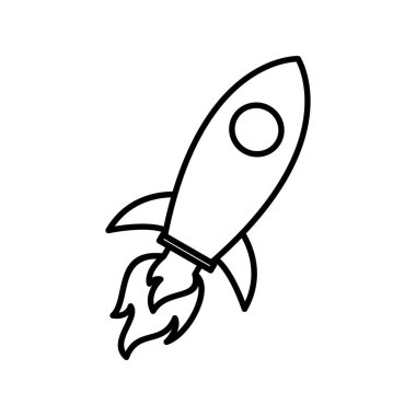 Füze simgesi, vektör çizimi