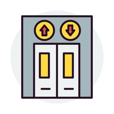 Asansör simgesinin vektör çizimi