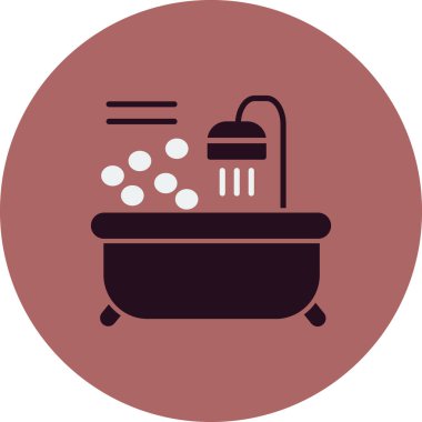 Küvet. Web simgesi basit tasarım 