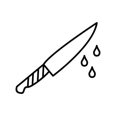 bıçak simgesi vektör illüstrasyonu