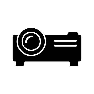 Projektör. Web simgesi basit illüstrasyon
