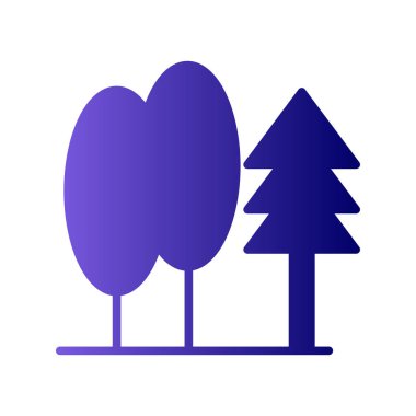 Ağaçlar simgesi, vektör illüstrasyonu