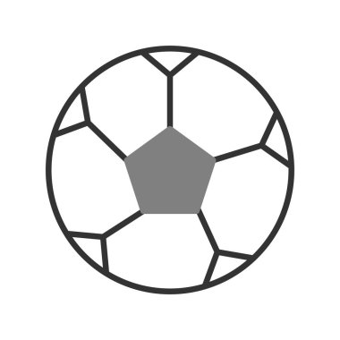 Futbol topu ikonu. Düz dizayn. vektör illüstrasyonu. 